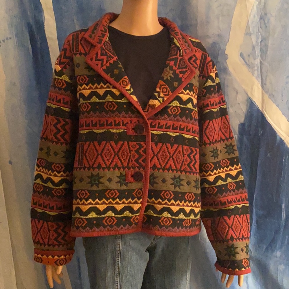 Patterned Fabric Vintage Jacket
